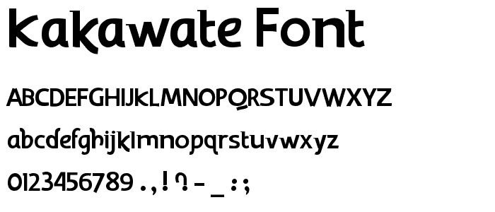 Kakawate Font police